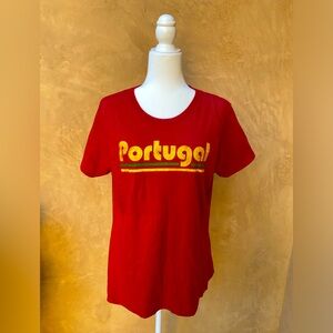 Retro Portugal Tshirt - Red - Size XL